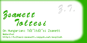 zsanett toltesi business card